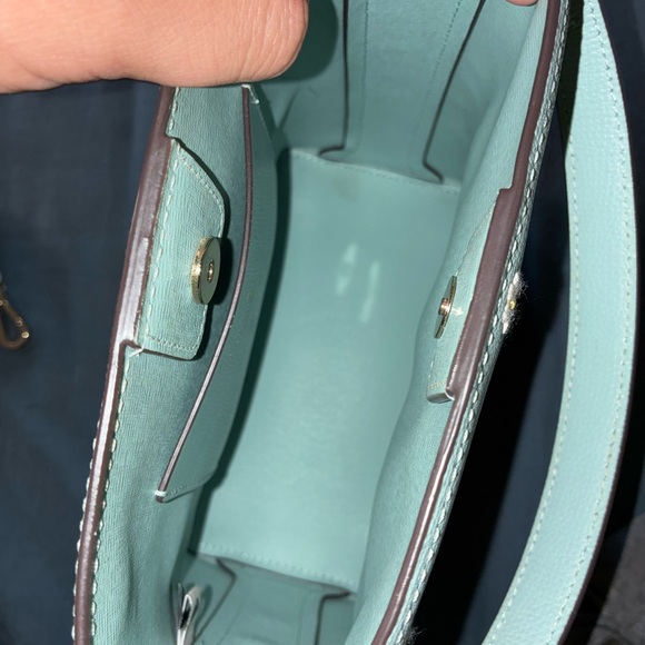 Kate Spade Darcy Daisy Embroidered Leather Bucket Bag Aphrodite Green - Picture 7 of 7